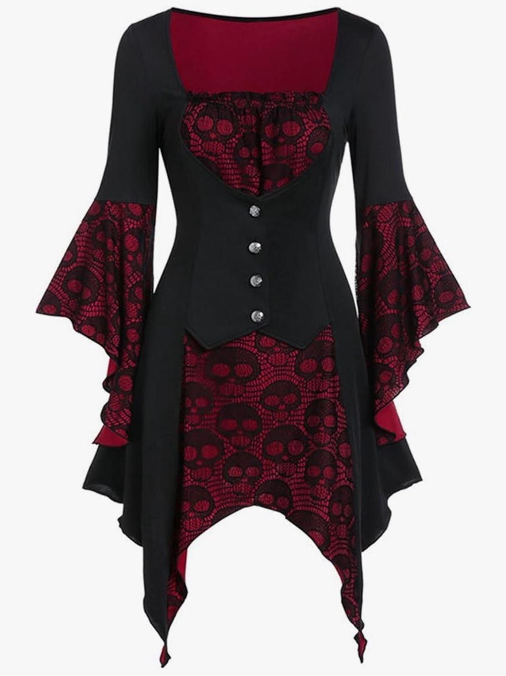 Gothic Skull Shirt/Halloween Costume